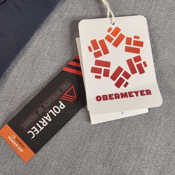 Obermeyer Explorer Tech Crew Sweater Mens M Polartec Power Air Blue Nights NWT - Picture 7 of 14